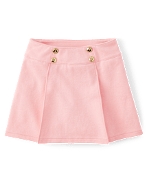 Girls Pleated Button Ponte Skort - Classroom Cutie