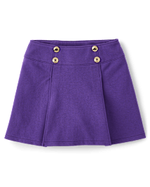 Girls Pleated Button Ponte Skort - Classroom Cutie