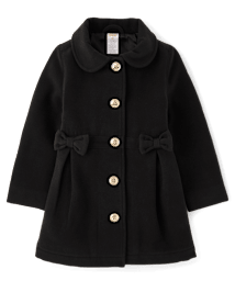 Girls Bow Dress Coat - All Dressed Up
