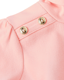 Girls Button Turtleneck Top - Little Essentials