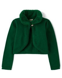 Girls Faux Fur Shrug All Dressed Up Noble forest