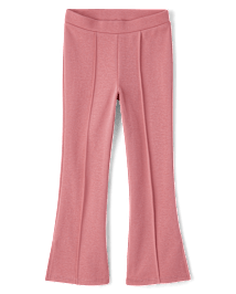 Girls Pintuck Ponte Flare Jeggings Little Essentials Flora