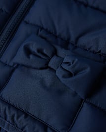 Girls Quilted Bow Puffer Vest - Little Essentials