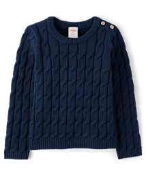 Girls cable knit sweater cheap