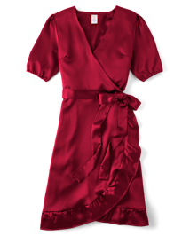 Womens Mommy And Me Ruffle Wrap Dress - All Dressed Up