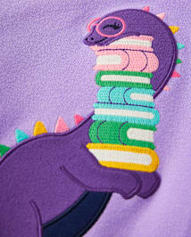 Haut brodé pour livre Dino pour fille - Classroom Cutie