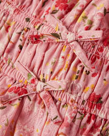Fille Floral Boucle Ruffle Robes - Country breloque