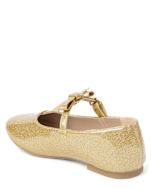 Girls Glitter T Strap Ballet Flats - All Dressed Up