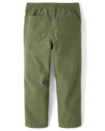 Boys Poplin Pull On Pants - Little Essentials