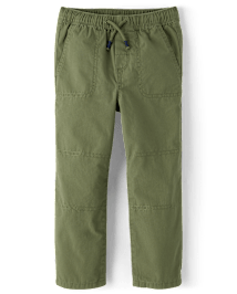 Boys Poplin Pull On Pants - Little Essentials