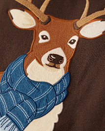 Boys Embroidered Deer Layered Top - Country Charm
