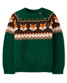 Bouton Chandails jacquard Renard Garçon - Aventures d'Automne
