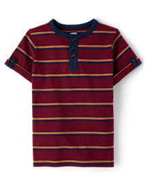 Haut rayé Henley pour garçon - Classroom Cutie