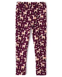 Girls Deer Ponte Jeggings - Country Charm