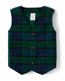 Gilet de costume à carreaux pour garçons - All Dressed Up