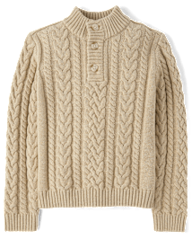 Col roulé garçon tricot câblé Chandails - Little Essentials