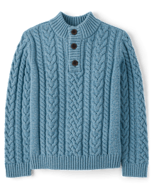Col roulé garçon tricot câblé Chandails - Little Essentials