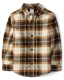 Boys Plaid Button Up Shirt - Country Charm