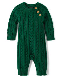 Baby Boys Cable Knit Sweater Romper - Homegrown by Gymboree