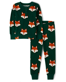 Kids fox pajamas top