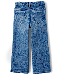Jean large en Denim extensible avec poches plaquées pour Fille - Little Essentials