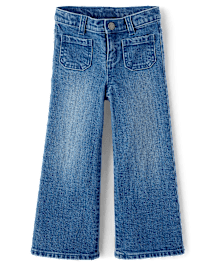 Jean large en Denim extensible avec poches plaquées pour Fille - Little Essentials
