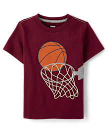 Boys Embroidered Basketball Top - Classroom Cutie