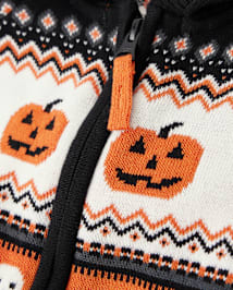 Cardigans jacquard Halloween en intarsia pour garçons - Halloween