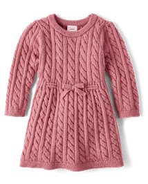 Baby Girls Long Sleeve Cable Knit Sweater Dress Homegrown by Gymboree FLORA Gymboree CA