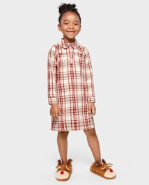 Girls Matching Family Plaid Flannel Nightgown - Gymmies