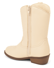 Girls Embroidered Floral Cowgirl Boots Country Charm BEIGE Gymboree CA