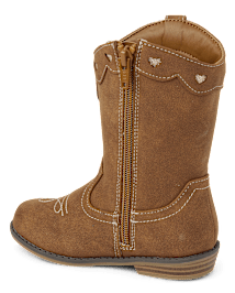 Girls Glitter Heart Cowgirl Boots Little Essentials TAN Gymboree CA