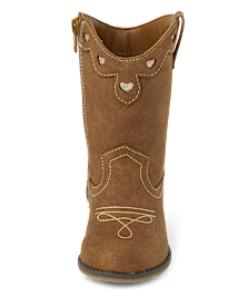 Girls Glitter Heart Cowgirl Boots Little Essentials TAN Gymboree CA