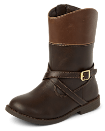 Girls Buckle Tall Boots - Little Essentials