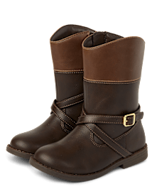 Girls Buckle Tall Boots - Little Essentials