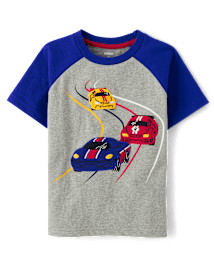 Haut raglan brodé à motif de voiture de course pour garçon - Classroom Cutie
