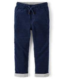 Boys Corduroy Pull On Roll Cuff Pants - Little Essentials
