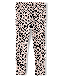 Girls Leopard Ponte Jeggings Lil Leopard Halo white