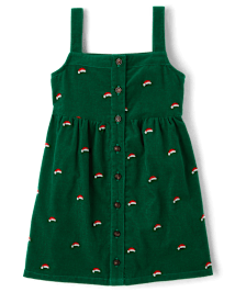 Girls Schiffli Santa Hat Skirtall - Holiday Express