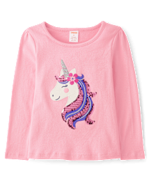 Girls Unicorn Top - Dino Friends