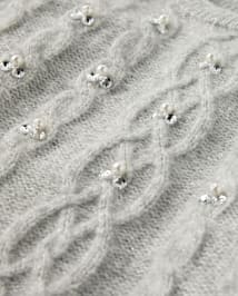 Girls Pearl Cable Knit Sweater Dress - Tiny Dancer