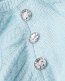 Girls Cable Knit Peplum Sweater - Little Snowflake