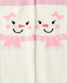Girls Snowman Fairisle Tights 2-Pack - Little Snowflake