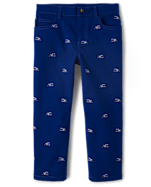 Boys Schiffli Train Pants - Little Snowflake