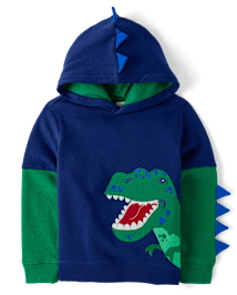 Boys Dino Fleece Hoodie - Dino Friends