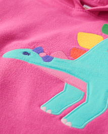 Sweat à capuche en polaire Dino pour filles - Dino Friends