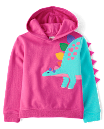 Sweat à capuche en polaire Dino pour filles - Dino Friends
