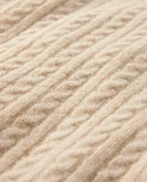 Girls Cable Knit Ruffle Sweater - Tiny Dancer