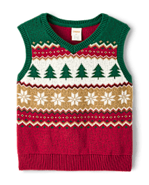 Holiday sweater vest top