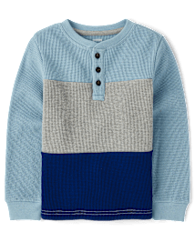 Haut Henley à contraste de couleurs pour garçon - Little Snowflake